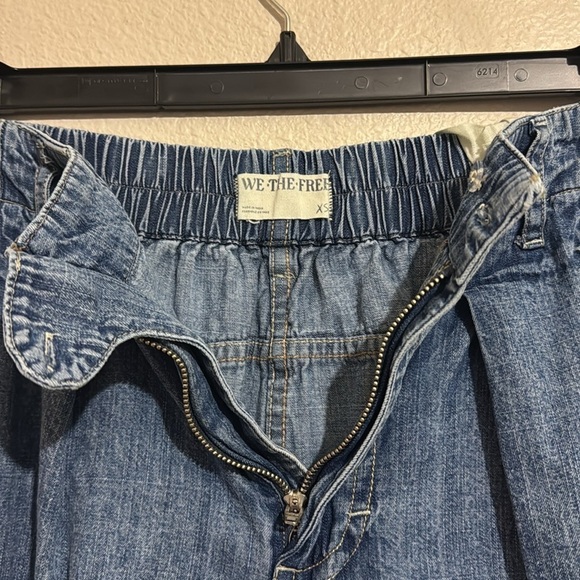 We The Free Blue Baggy Ballon Wide Leg Jeans - Picture 6 of 7